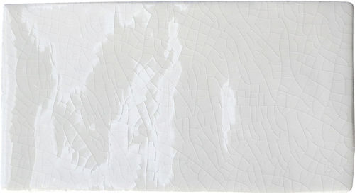 Wandfliese Equipe Masia Blanco Crackle glänzend 7,5x15 cm