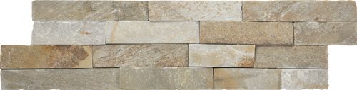 Naturstein Brickstone Quarzit beige 10x40 cm