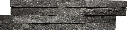 Naturstein Brickstone Quarzit schwarz 10x40 cm