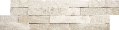 Naturstein Brickstone Quarzit weiß 10x40 cm