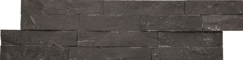 Naturstein Brickstone Schiefer schwarz 10x40 cm