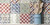 Dekorfliese Equipe Country Patchwork glänzend 13,2x13,2 cm