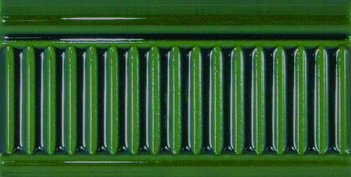 Dekorfliese Equipe Evolution Rex glänzend 7,5x15 cm victorian green