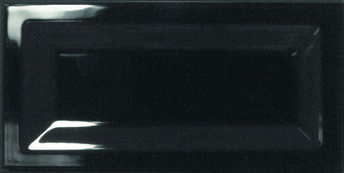 Wandfliese Equipe InMetro Black glänzend 7,5x15 cm