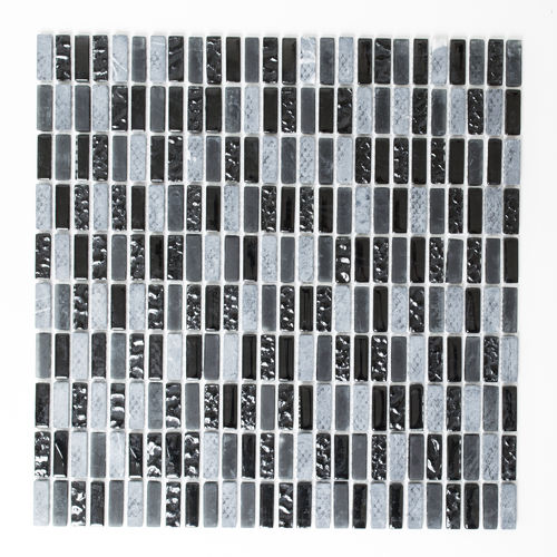 Mosaiktafel Homestile Crystal/Stein Mix grau 31x31 cm