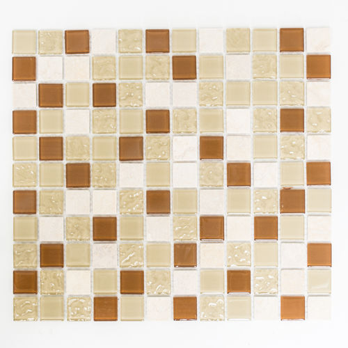 Mosaiktafel Homestile Crystal/Stein Mix beige 32x30 cm