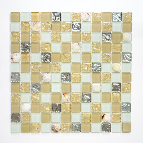 Mosaiktafel Homestile Crystal Muschel beige 30x30 cm