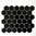 Mosaiktafel Homestile Hexagon uni schwarz glänzend 32x28 cm