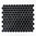 Mosaiktafel Homestile Hexagon uni schwarz glänzend 26x30 cm