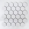 Mosaiktafel Homestile Hexagon uni weiß glänzend 32x28 cm