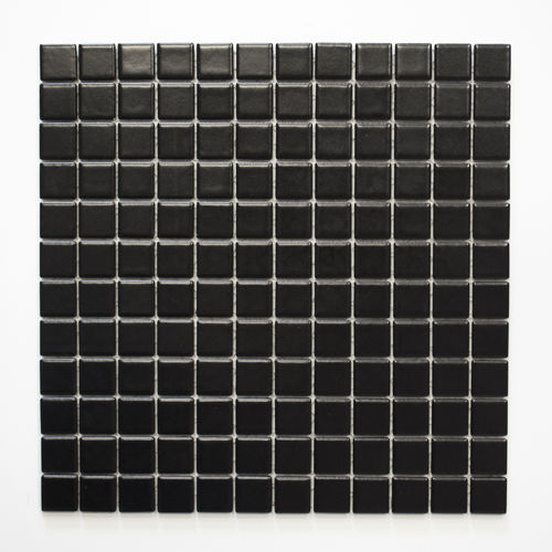 Mosaiktafel Homestile Quadrat uni schwarz matt 30x30 cm