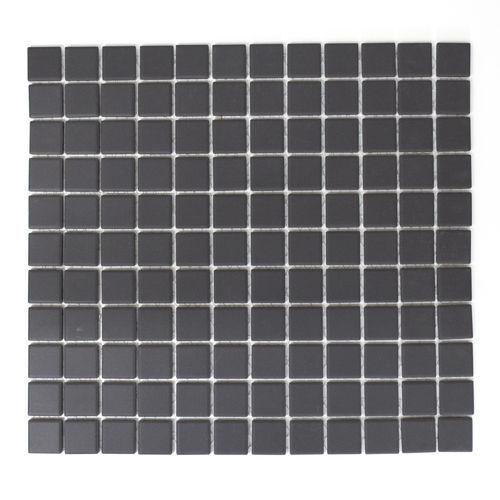 Mosaiktafel Homestile Quadrat uni schwarz unglasiert 32x30 cm