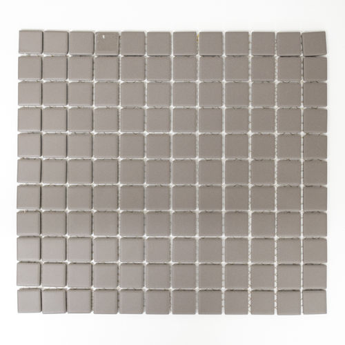 Mosaiktafel Homestile Quadrat uni grau unglasiert 32x30 cm