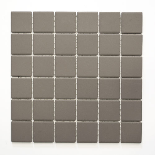 Mosaiktafel Homestile Quadrat uni grau unglasiert 29x29 cm