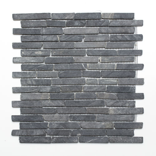 Mosaiktafel Homestile Brick uni Neromarquina 30x30 cm