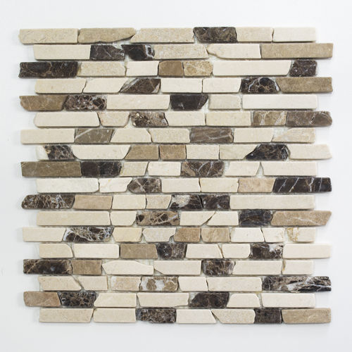 Mosaiktafel Homestile Brick mix Castanao/Biancone 30x30 cm