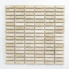Mosaiktafel Homestile Stäbchen Travertin Chiaro geschliffen und gespachtelt 30x30 cm