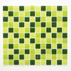 Mosaiktafel Homestile Quadrat Crystal mix hellgrün/grün/dunkelgrün 32x30 cm