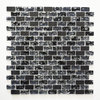 Mosaiktafel Homestile Brick Crystal/Stein mix schwarz 30x28 cm