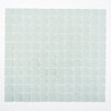 Mosaiktafel Homestile Quadrat Crystal uni weiß matt gefrostet 32x30 cm