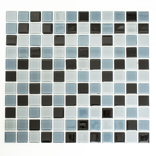 Mosaiktafel Homestile Quadrat Crystal mix schwaz 32x30 cm