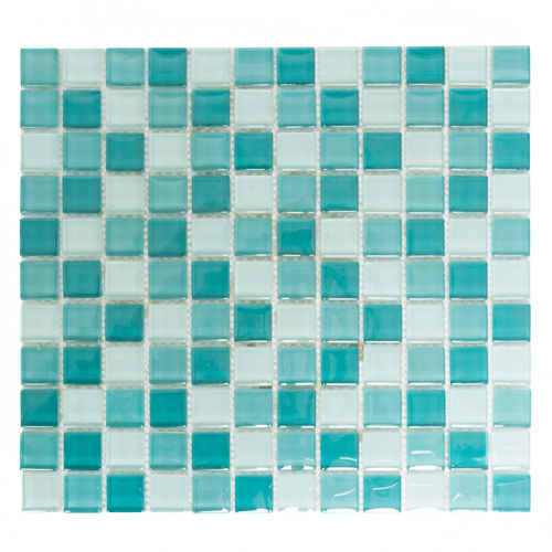 Mosaiktafel Homestile Quadrat Crystal mix hellgrün/grün 32x30 cm