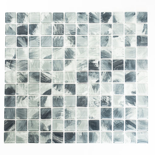Mosaiktafel Homestile Quadrat Crystal wischgrau 32x30 cm