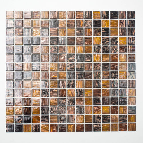 Mosaiktafel Homestile Quadrat mix Goldstar braun 32x30 cm