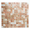 Mosaiktafel Homestile Quadrat mix Goldstar klar/weiß/bronze 32x30 cm