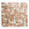Mosaiktafel Homestile Quadrat mix Goldstar klar/weiß/bronze 32x30 cm