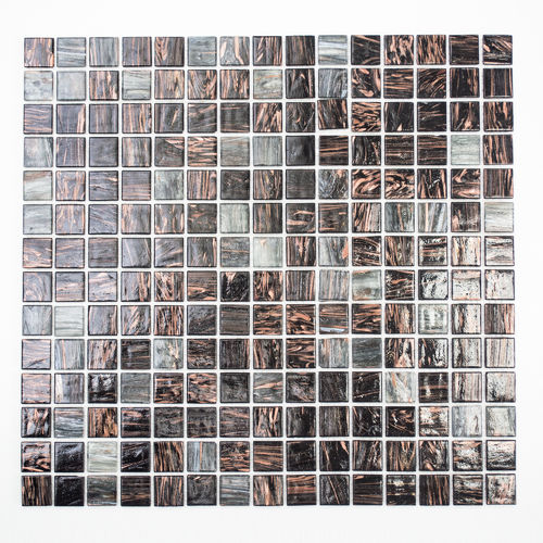 Mosaiktafel Homestile Quadrat goldensilk dunkelgrau 32x30 cm