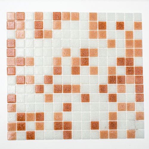 Mosaiktafel Homestile Quadrat mix weiß/braun/dunkelbraun  32x30 cm