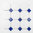 Mosaiktafel Homestile Octa weiß matt mit kobaltblau glänzend 30x30cm