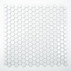 Mosaiktafel Homestile Knopf uni weiß glänzend 32x30cm