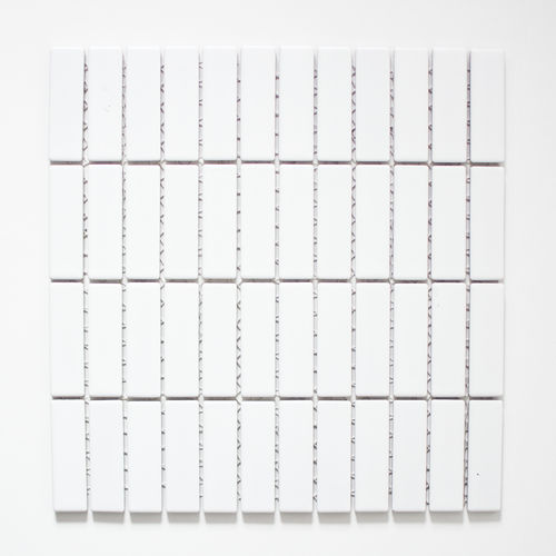 Mosaiktafel Homestile Stäbchen uni weiß glänzend 29x31 cm