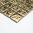 Mosaiktafel Homestile Quadrat uni gold gehämmert 33x30 cm