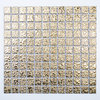 Mosaiktafel Homestile Quadrat uni gold gehämmert 33x30 cm