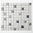 Mosaiktafel Homestile Quadrat mix weiß mit schwarz gehämmert 33x30 cm