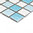 Mosaiktafel Homestile Quadrat mix blau/weiß glänzend 33x30 cm
