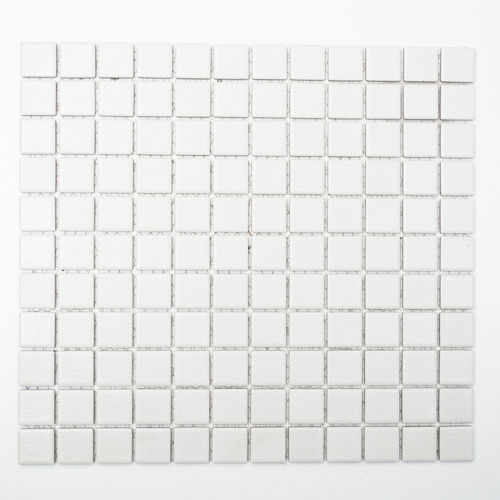 Mosaiktafel Homestile Quadrat uni weiß rutschhemmend R10B 33x30 cm