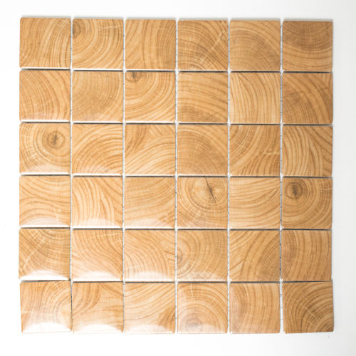 Mosaiktafel Homestile Quadrat Clico Holz braun 30x30 cm