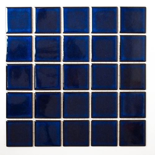 Mosaiktafel Homestile Quadrat uni kobaltblau glänzend 30x30 cm