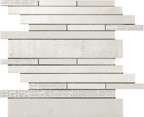 Mosaiktafel Boxer Multi Words White 30x30 cm