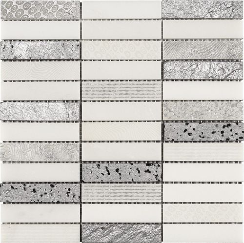Mosaiktafel Boxer Patchwork White 30x30 cm