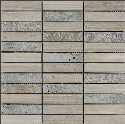 Mosaiktafel Boxer Patchwork White Wood 30x30 cm