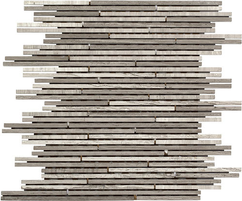 Mosaiktafel Boxer Wood Stone Stick White 29,8x29,8 cm