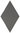 Wandfliese Equipe Rhombus Dark Grey glänzend 15,2x26,3 cm