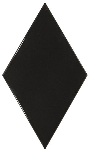 Wandfliese Equipe Rhombus Black glänzend 15,2x26,3 cm