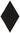 Wandfliese Equipe Rhombus Black glänzend 15,2x26,3 cm