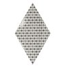 Wandfliese Equipe Rhombus Pattern B&W glänzend 15,2x26,3 cm